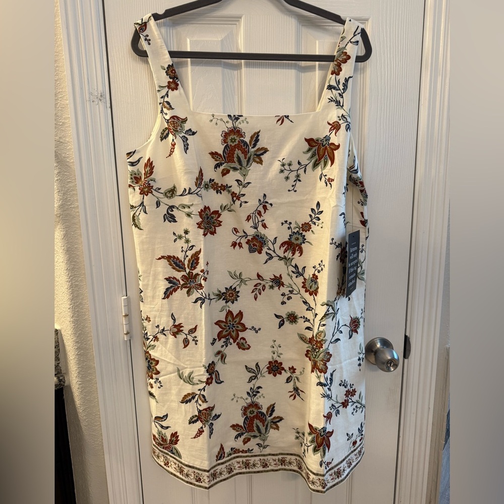 NWT Tuckernuck Terracotta Chintz Cotton Linen Cassie Dress